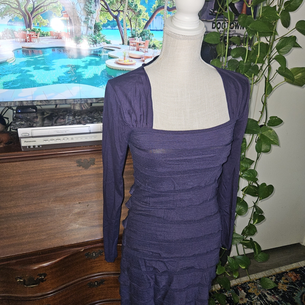 H&M Deep Purple Long Sleeve Dress
